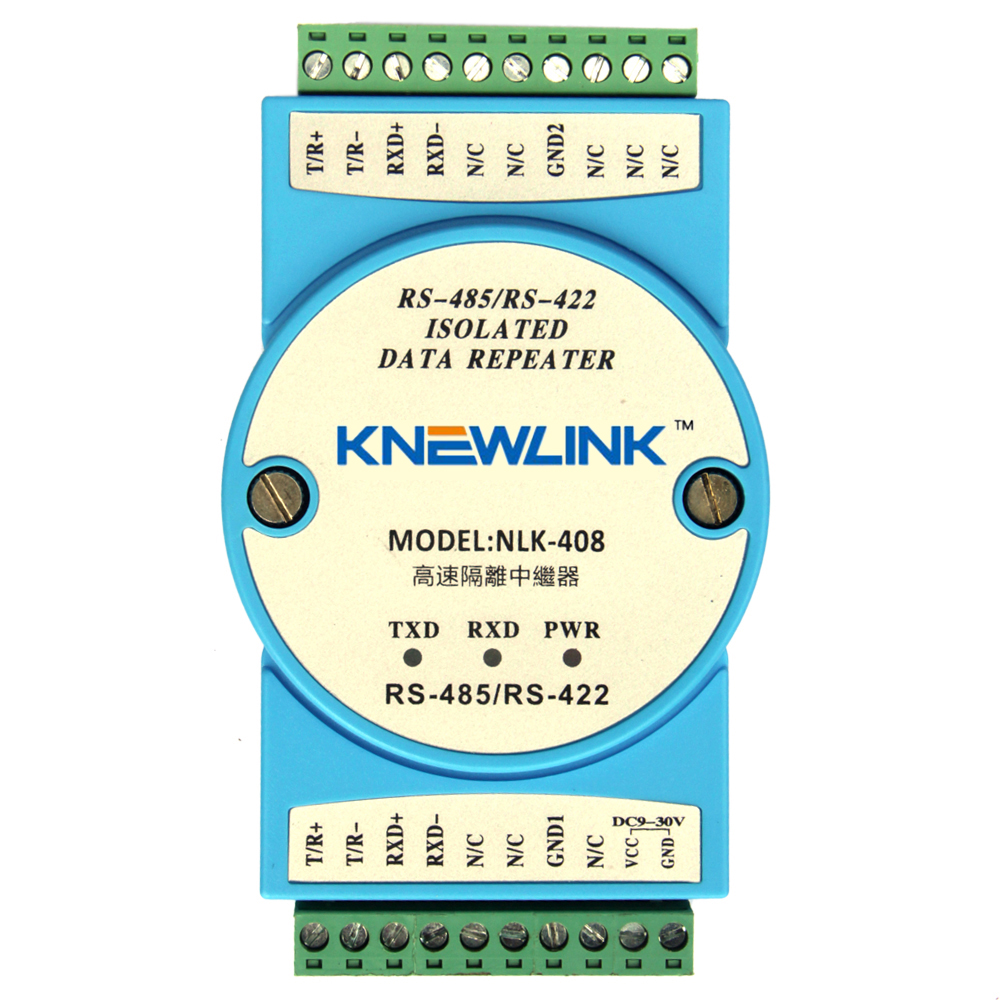 NLK-408工业级导轨式RS485/422高速隔离中继器